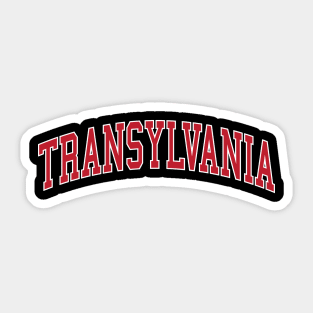 Transylvania Halloween Collegiate University Dark Academia Sticker